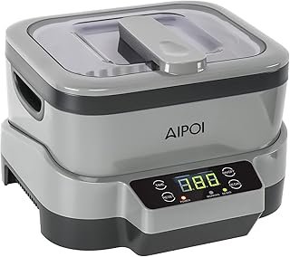 AIPOI Ultrasonic Jewelry Cleaner 1200ML, Ultrasonic Cleaning Machine with Timer and Degas, 43KHz Ultrasound Bath Cleaning ...